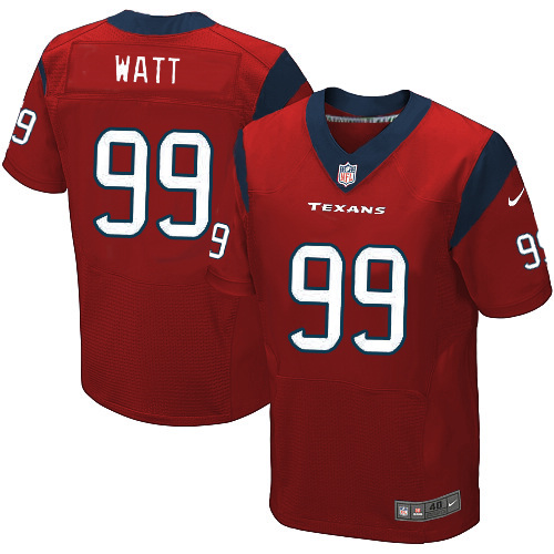 Men's Elite J.J. Watt Nike Jersey Red Alternate - #99 NFL Houston Texans